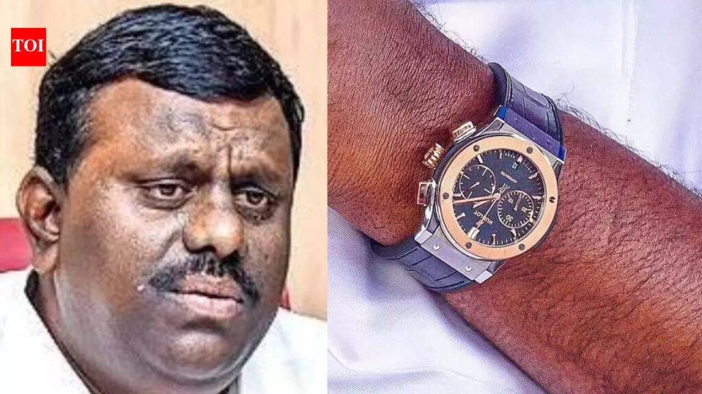 Rs 18 lakh Hublot watch on Congress MLA K Raghavendra Hitnal’s wrist sets off chatter | Hubballi News