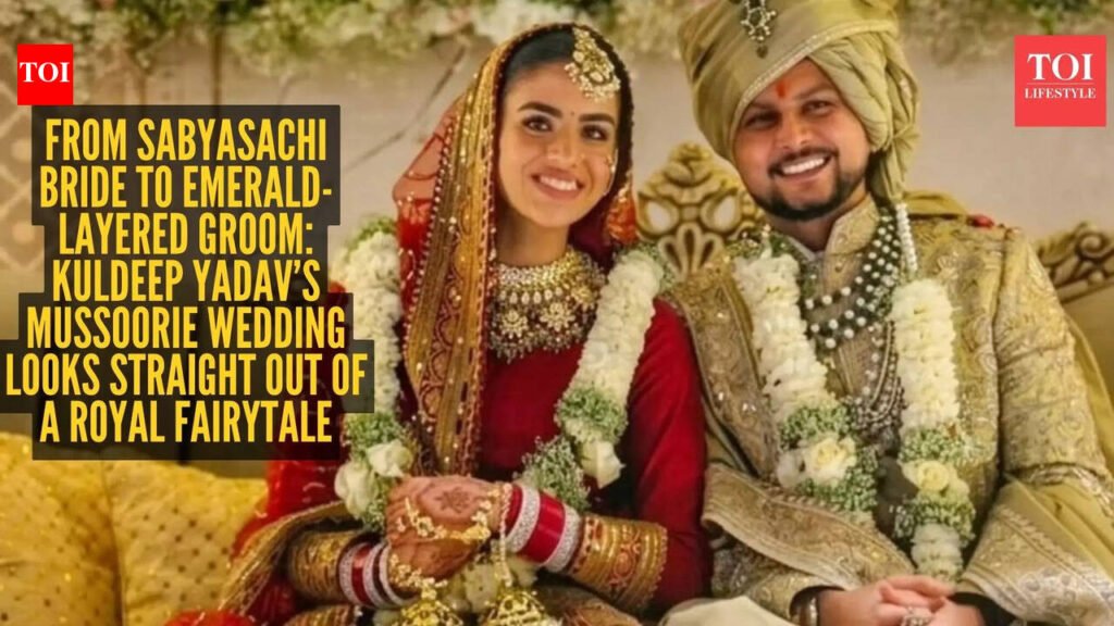 Bride joins the Sabyasachi brides club, groom’s emerald-layered sherwani steals the show