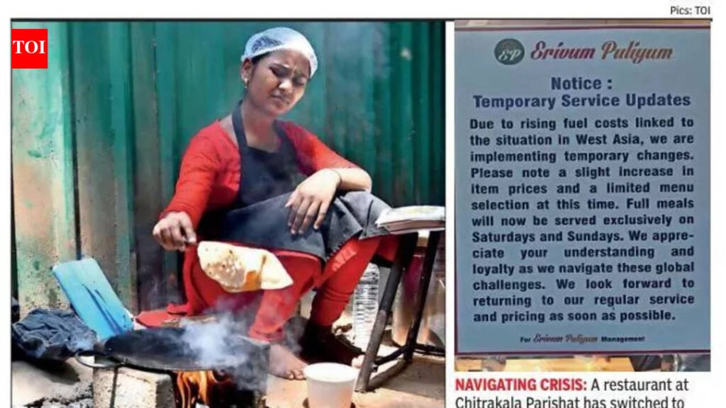 Menus shrink, footfall drops: LPG crisis sees Bengaluru hotel business drop by 30% | Bengaluru News