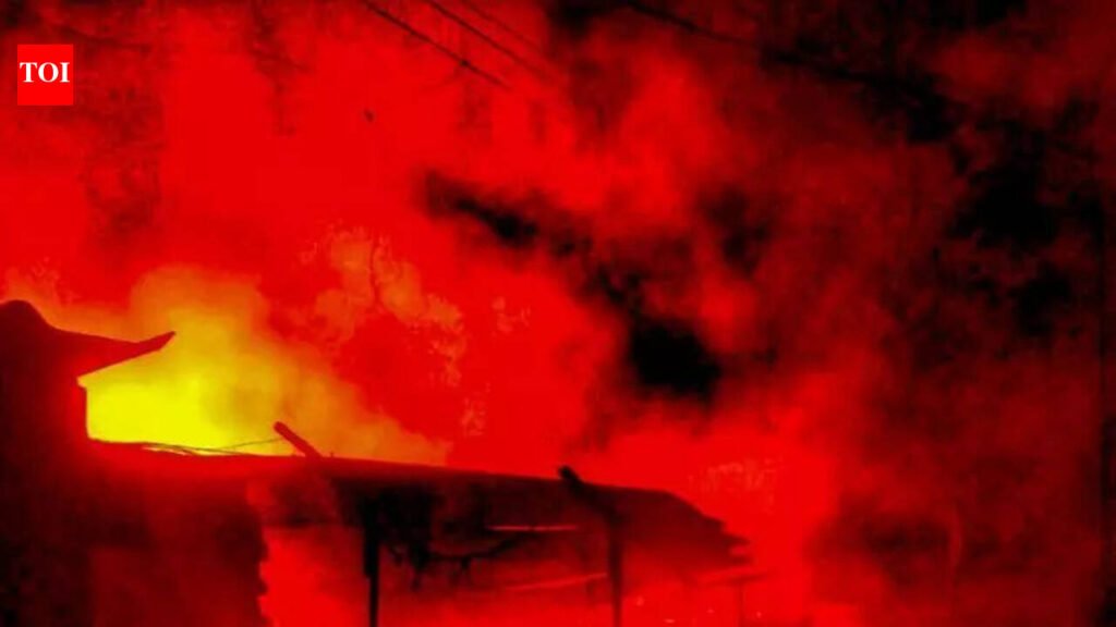 Six Sangam Chawl shanties gutted; 3 suffer minor burns | Nagpur News