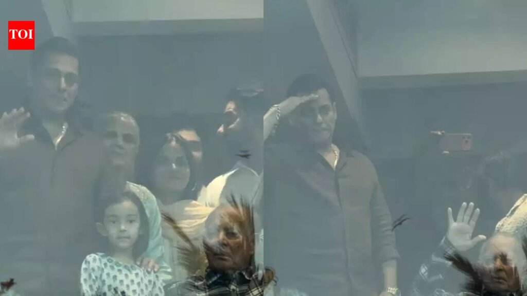 Salman Khan fulfills Eid ritual of greeting fans, Salim Khan spotted for the first time after being discharged from hospital – WATCH VIDEO |