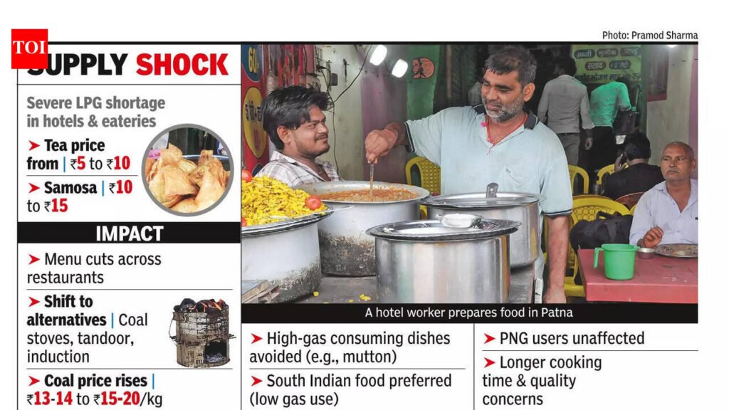 Gas crunch forces restaurants to cut menus, switch to coal and induction cooking | Patna News