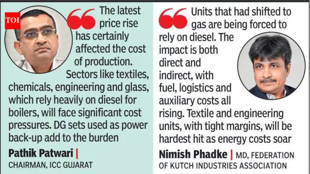 Gujarat industries grapple with 25% rise in bulk diesel costs | Ahmedabad News