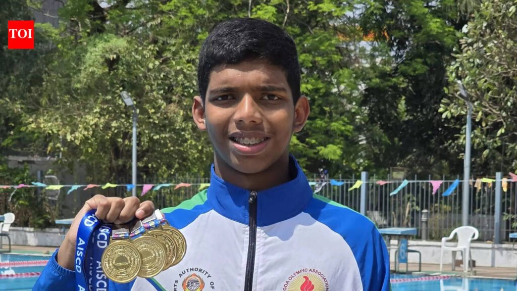 Aahil wins four gold medals, sets two national meet records | Goa News