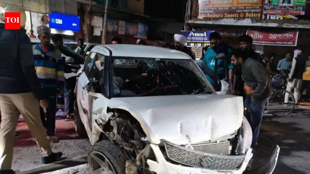 Man rams car into mini-truck, shops to evade cops; arrested | Ludhiana News