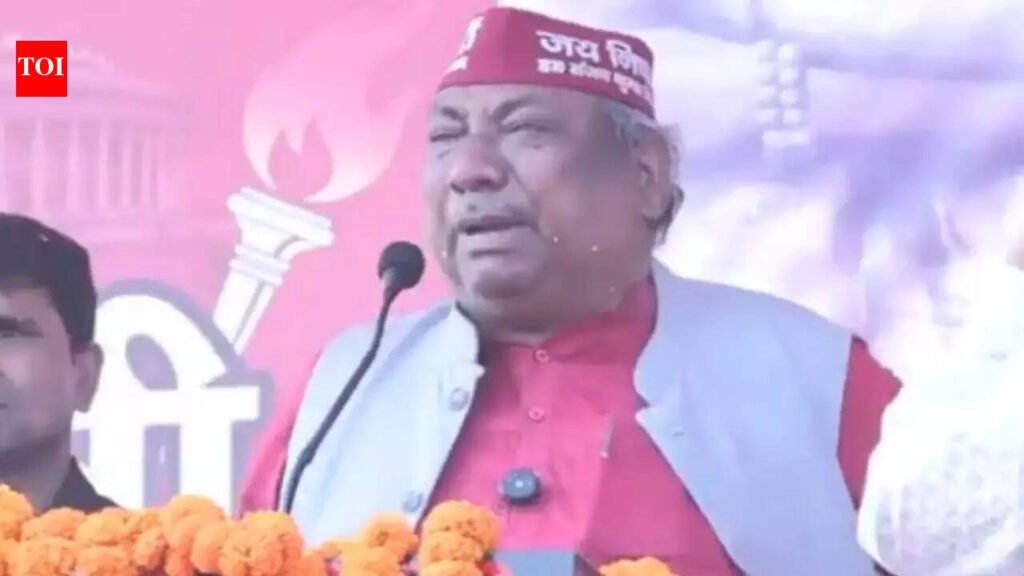 Sanjay Nishad: ‘Vote out those who have harmed Nishad community’: UP minister Sanjay Nishad breaks down during rally, slams SP-BSP | Varanasi News
