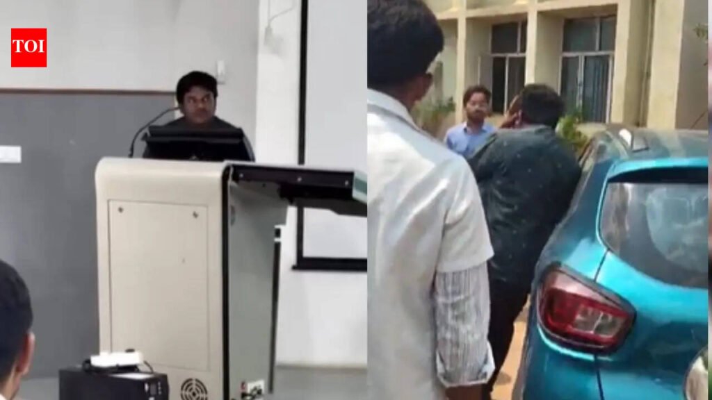 ‘Didn’t you say I love you?’: Bengaluru professor proposes to girl in classroom; student hits him with slipper, video goes viral | Bengaluru News