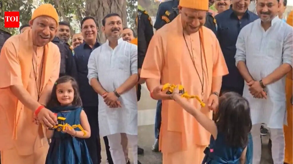 ‘Symbol of great trust’: 5-year-old gifts toy bulldozer to UP CM Yogi Adityanath; watch | Lucknow News