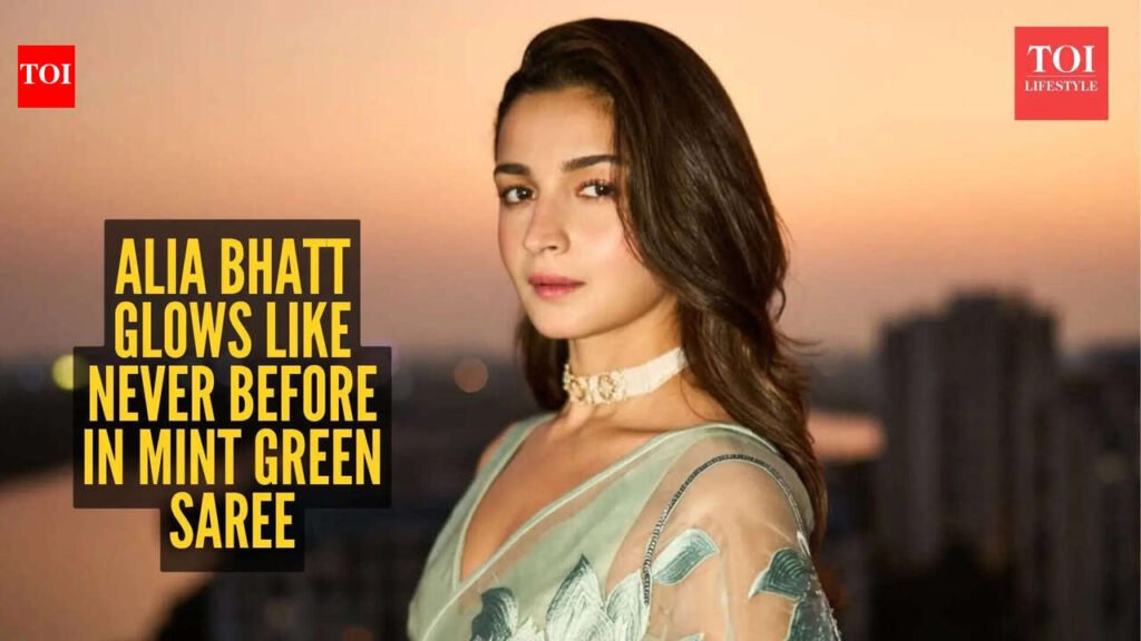 Alia Bhatt’s mint green saree look is so dreamy, fans are calling her a Disney princess