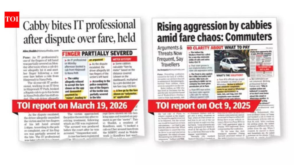 No visible action on ground to end cab fare row | Pune News