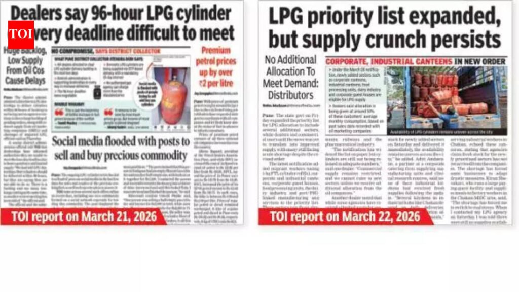 LPG delivery delays persist despite improved supply, 96-hour timeline yet to stabilise | Pune News