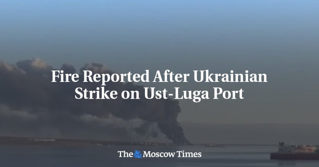 Fire Reported After Ukrainian Strike on Ust-Luga Port