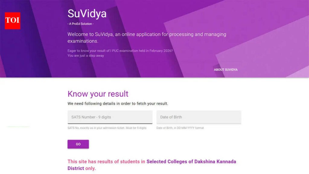 1St Puc Result: Karnataka 1st PUC results 2026 declared at kseab.karnataka.gov.in; KSEAB releases marks memo via official portal