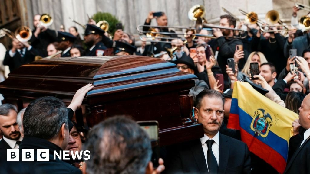 Dozens of trombones play at salsa musician Willie Colón’s funeral