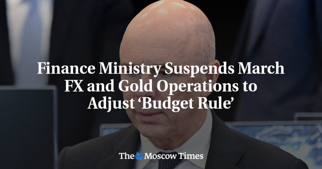 Finance Ministry Suspends March FX and Gold Operations to Adjust ‘Budget Rule’