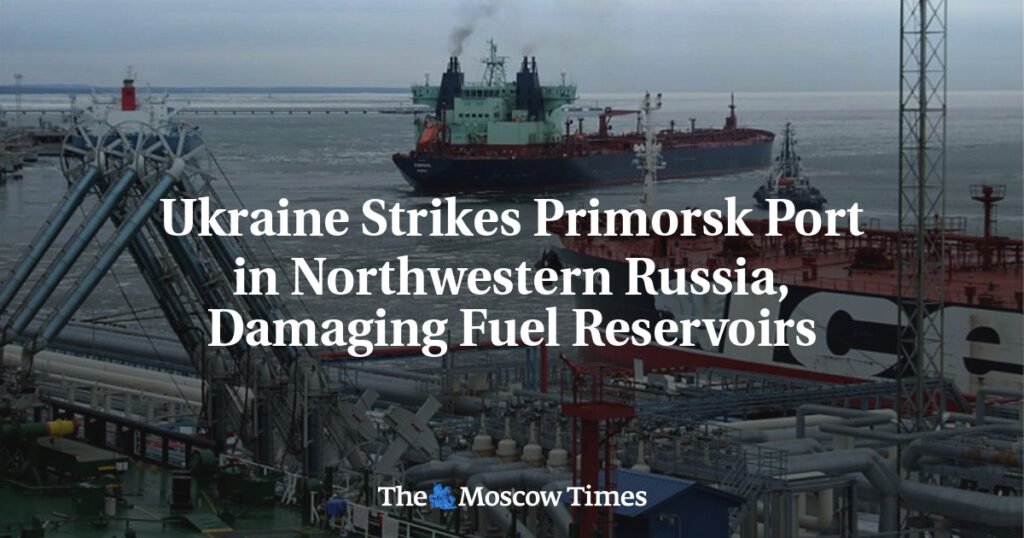 Ukraine Strikes Primorsk Port in Northwestern Russia, Damaging Fuel Reservoirs