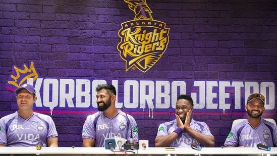 ‘I had 2 chicks at home’: Dwayne Bravo makes KKR press conference awkward; Ajinkya Rahane reminds him the mics are on
