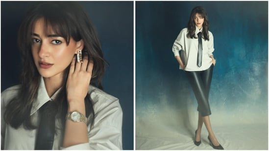 Ananya Panday brings back skin-tight capri pants in chic business casual look paired with a Rolex watch which costs…