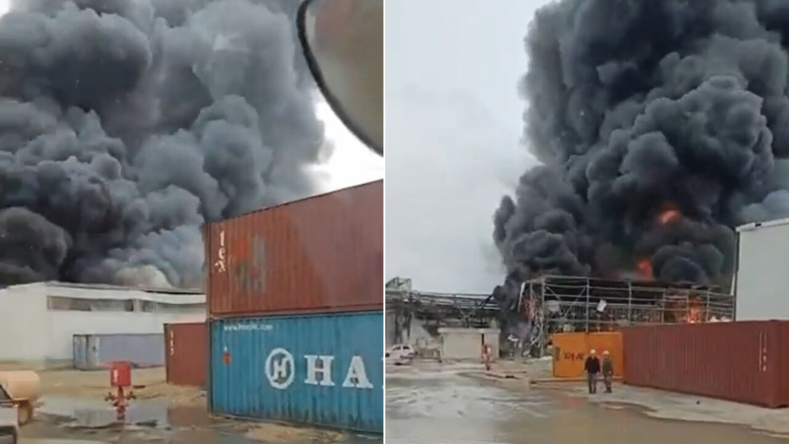 Fireball erupts at Israel industrial zone after Iran missile shrapnel hit; video shows ‘toxic’ black smoke