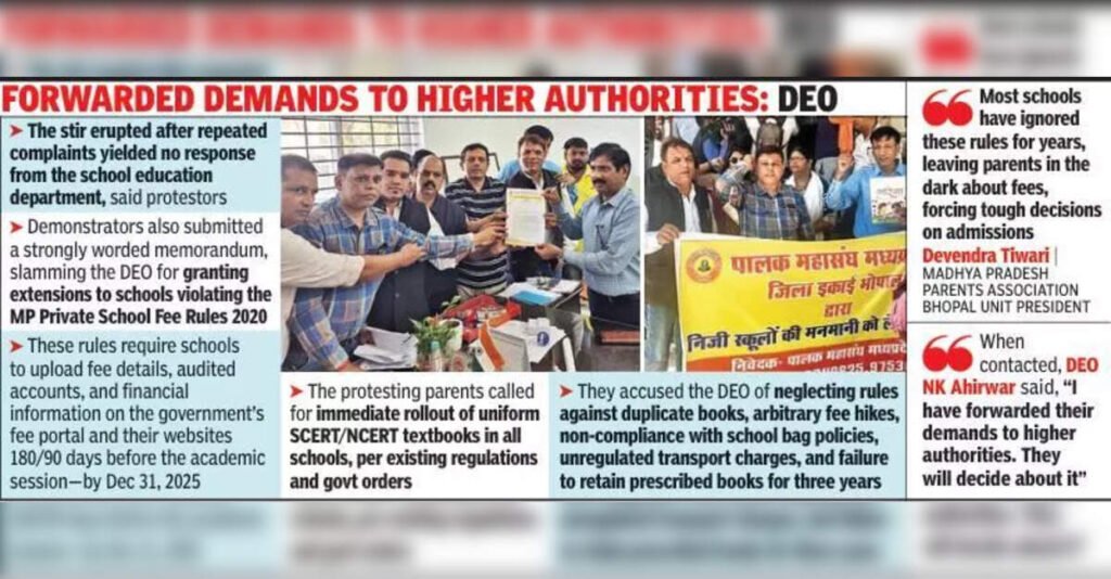 Parents gherao Bhopal DEO office over no action against schools’ ‘violations’, ETEducation