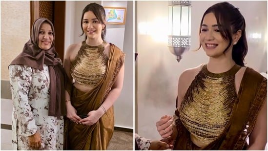 Sara Tendulkar looks absolutely gorgeous in unseen pics, flaunts metallic saree with eye-catching statement blouse