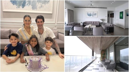 Step inside Sunny Leone’s ‘LA-style’ ₹16 crore Mumbai penthouse filled with global art and handmade pieces by her kids