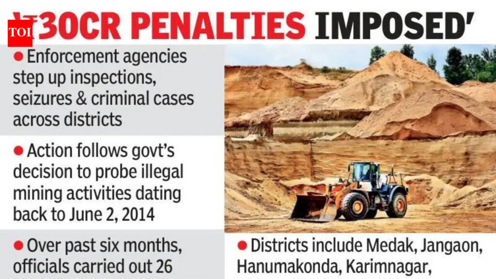 Sand mining crackdown intensifies in Telangana, 18 FIRs registered in 6 months | Hyderabad News