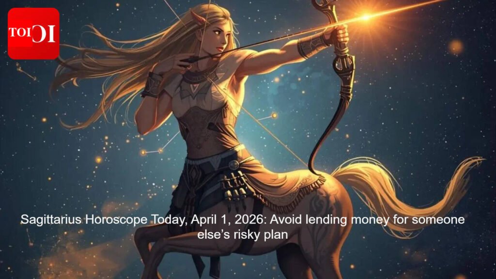 Sagittarius Horoscope Today, April 1, 2026: Avoid lending money for someone else’s risky plan