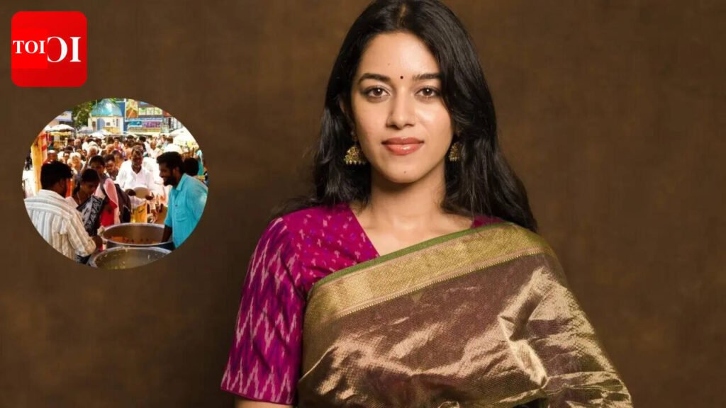 Mirnalini Ravi serves food to 1,000 people in Tiruvannamalai, ‘Romeo’ actress shares emotional reason behind charity | Tamil Movie News