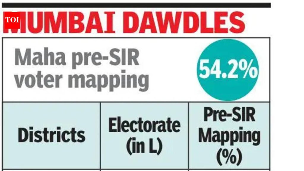 Pre-SIR mapping crawls in urban Maha, Pune lags at 27% | Nagpur News