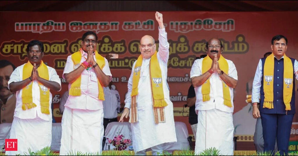 Opposition divided bloc, NDA united in Puducherry: Amit Shah; Rahul Gandhi promises full statehood