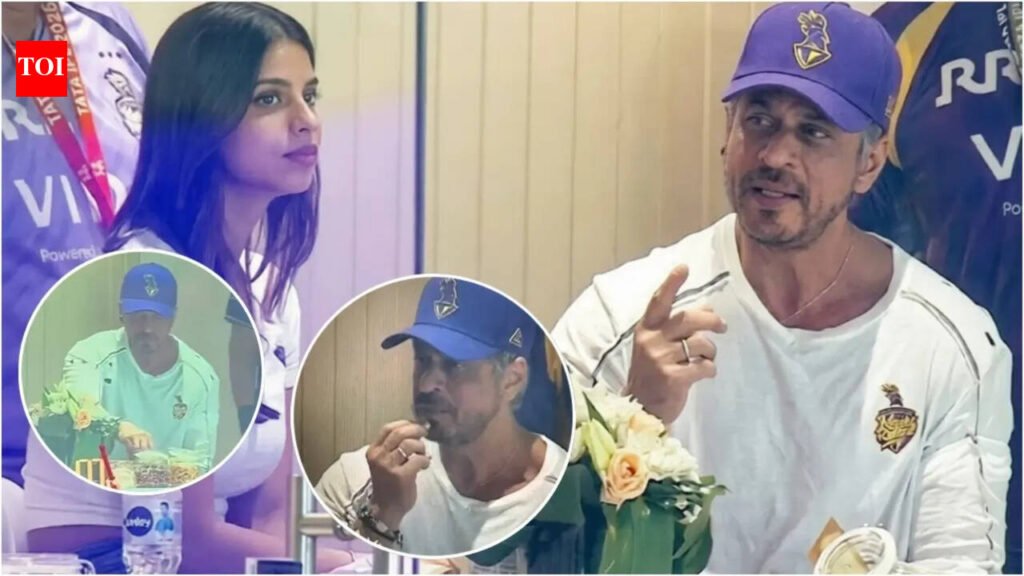 Shah Rukh Khan and Suhana Khan show up to support their cricket team; fans catch them sharing Makhana amid rain break |