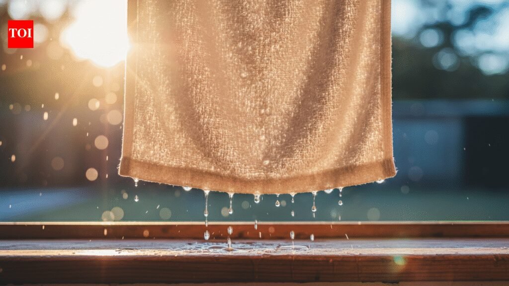 Wet towels over windows: A clever hack to beat the heat? |