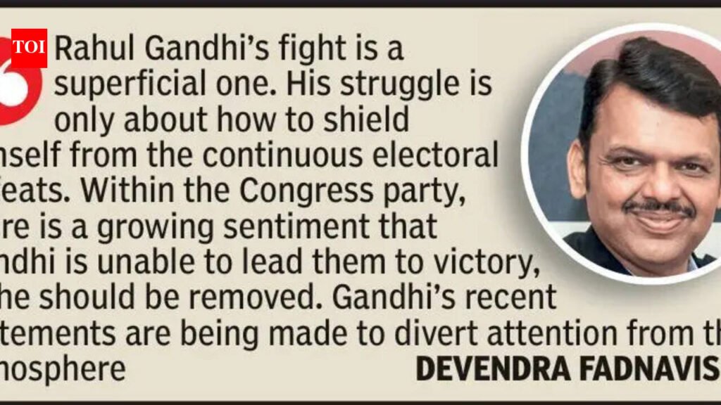 Congress wants to remove Rahul Gandhi from leadership team: Fadnavis | Nagpur News