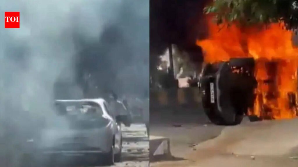 Noida Protest: Vehicles torched, properties vandalised in Noida as salary hike protest turns violent | Noida News