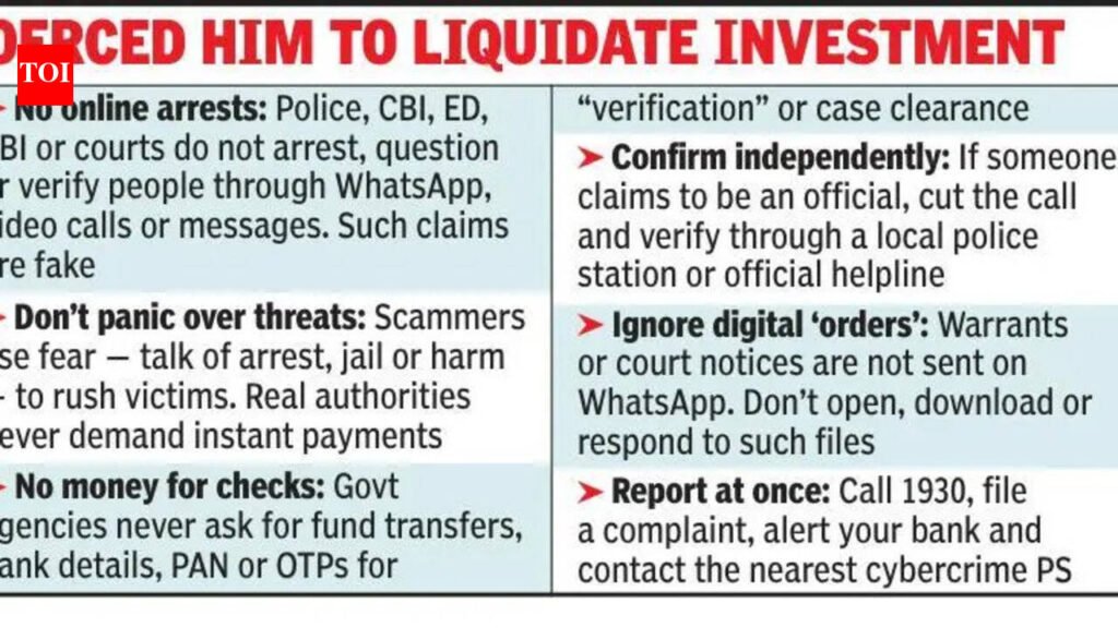 61-yr-old gets call from ‘Mum cops’, loses 61.8 lakh in digi arrest scam | Kolkata News