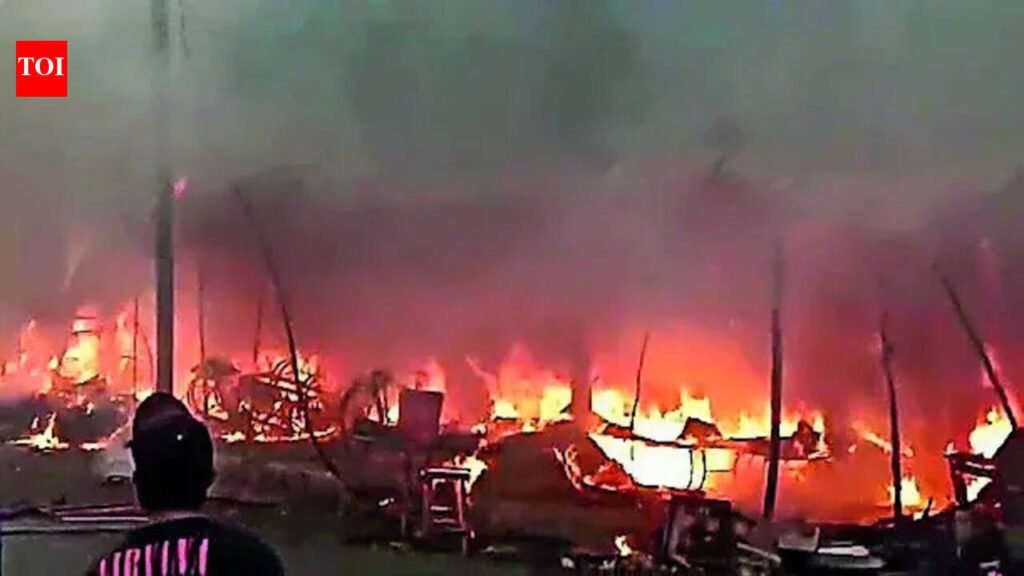 2 villages plunge into darkness after fire destroys solar power plant in West Champaran | Patna News