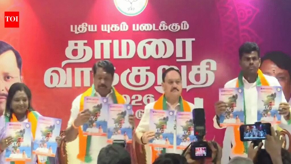 Free LPG cylinders, Rs 2,000 for women & more: What BJP promises in Tamil Nadu poll manifesto | India News