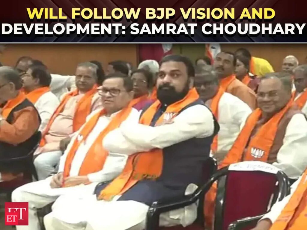 Samrat Choudhary’s first remarks after being selected as Bihar CM: ‘Will serve people with integrity’ – The Economic Times Video