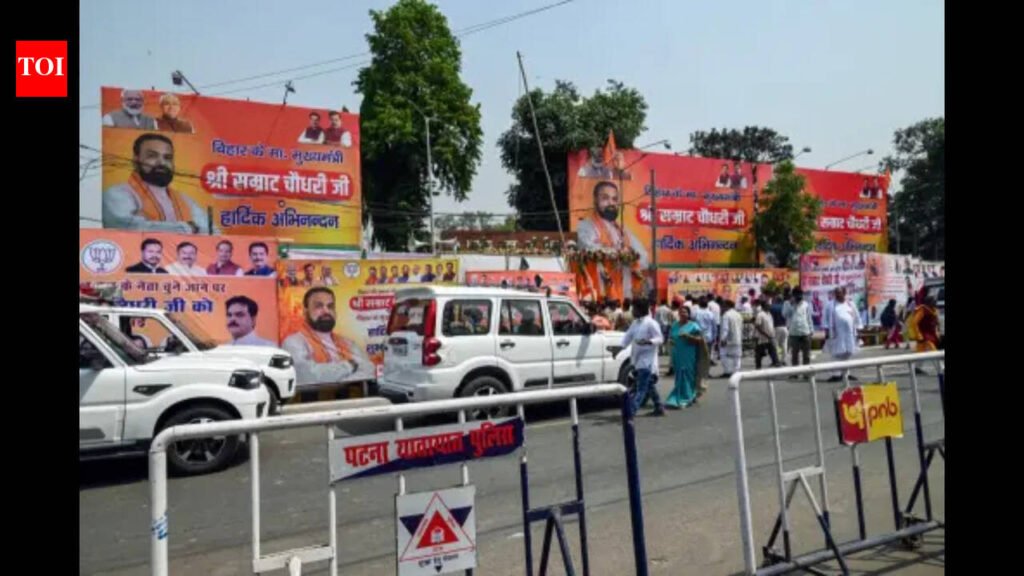 Posters stress NDA unity at party offices | Patna News