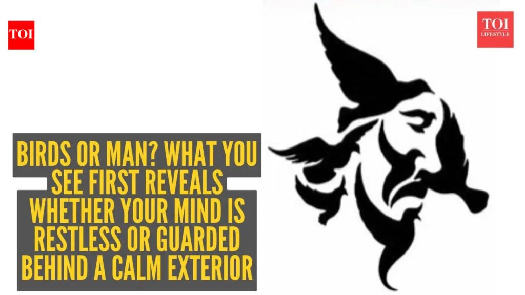Optical illusion personality test: Birds or man? What you see first reveals whether your mind is restless or guarded behind a calm exterior |