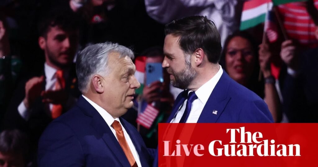 Vance ‘sad Orbán lost’ but says US will work with new Magyar government in Hungary – Europe live | World news