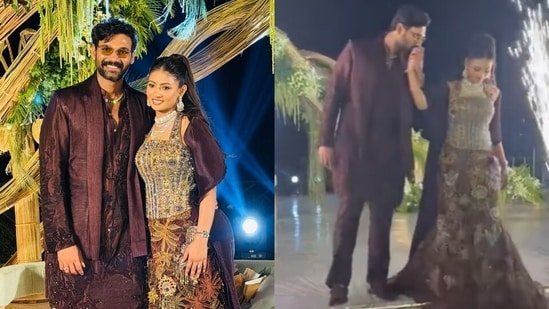 Bellamkonda Sreenivas sweetly kisses fiancée Kavya Reddy’s hand after engagement, wedding date and venue revealed