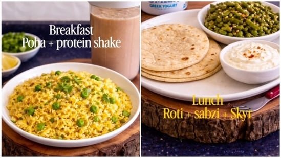 Fitness trainer shares vegetarian meal plan with 100 g protein under 1500 calories: ‘Poha, protein shake for breakfast’