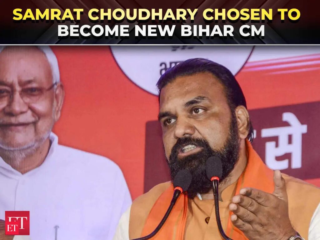 Bihar new CM announcement: Samrat Choudhary elected as BJP legislative party leader – The Economic Times Video