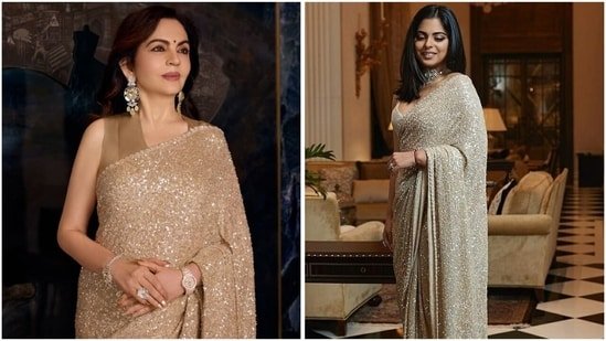 Nita Ambani wears daughter Isha Ambani’s glittering gold Sabyasachi saree from 2020 for 2026 awards night. See pics
