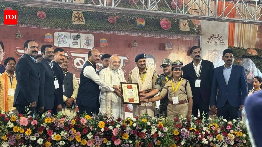 Shah felicitates Telangana cops for making state Naxal-free