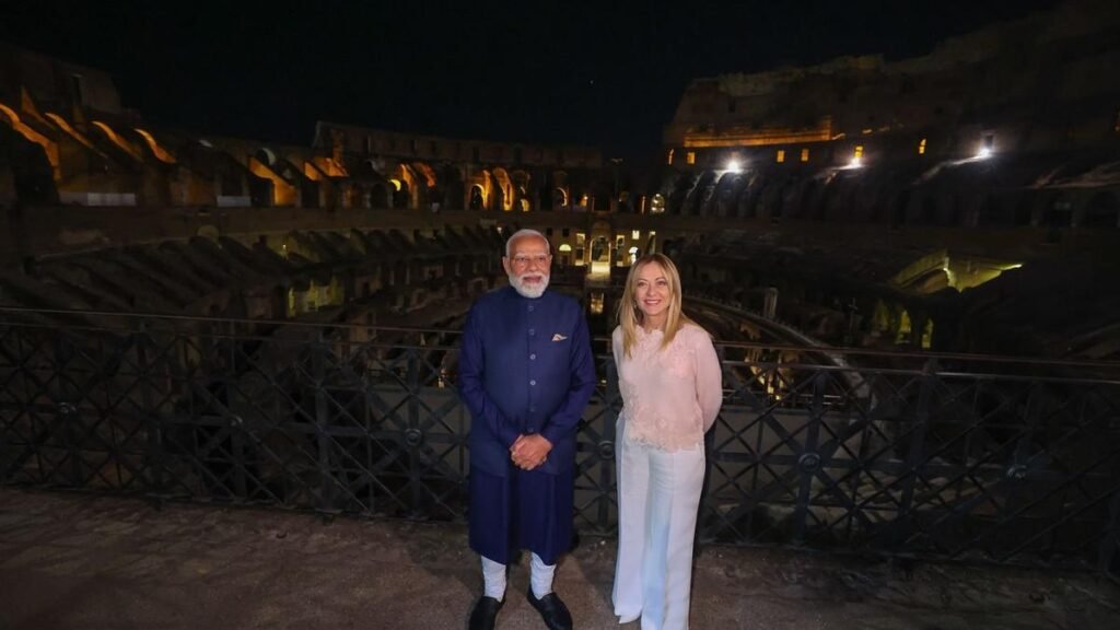 PM Modi meets Italian PM Meloni, visits Colosseum | Live