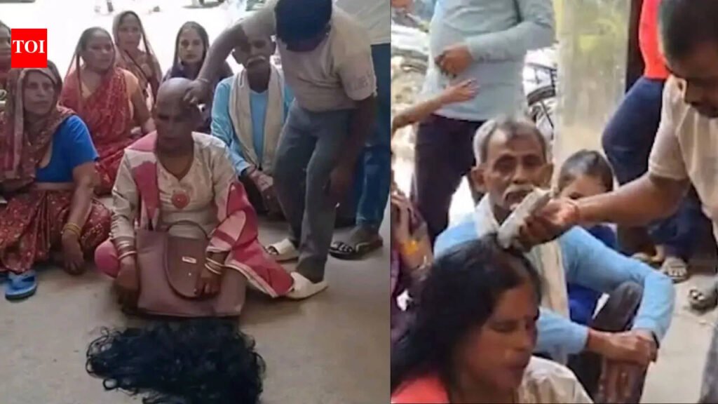 UP BJP councillor shaves her head in protest