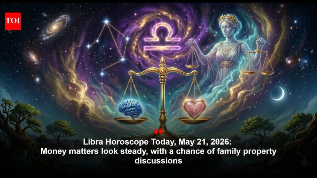 Libra Horoscope Today, May 21, 2026: Money matters look steady, with a chance of family property discussions